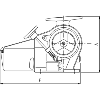 Lofrans Windlass Horizontal, Model 'Falkon', 12mm, Iso-13mm Din766, 24v, 1700w, With Drum