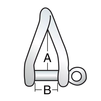 Harken 2112 - 6mm Twisted Shackle