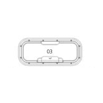 Goiot Portlight, Opening, Model 'Opal 03', For Hull Thickness 5-33mm, Outside 451x193mm