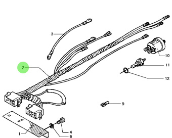 Bukh 008E6998 - Engine Wiring Harness for DV36 and DV48 Engines