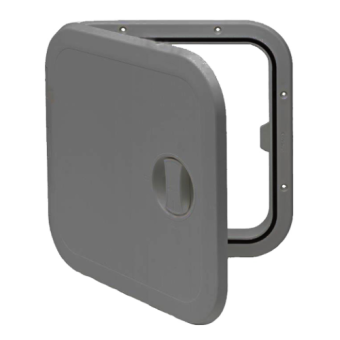 Allpa Plastic Hatch, 373x373mm, 180°, Removable, Grey