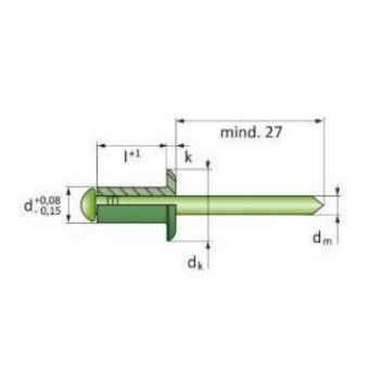 Stainless Steel Open Blind Rivet A4 TP 4 x 6mm