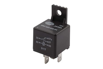 Hella Marine 4RD-933-332-041 - Relay, Main Current - 12v - 5-pin Connector - Changeover Contact - With Holder