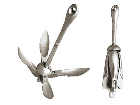 Osculati Folding Grapnel Anchor – Hot-Galvanized Steel