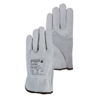 PSP Glove 34-220 Corium Driver Grain/Split Leather Work Gloves