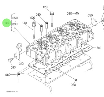 Bukh 1G092-0304-0 - Complete Cylinder Head for EPA36 Engines