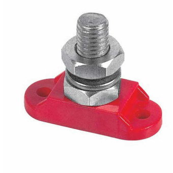 BEP Marine IS-10MM-1R - Insulated Distribution Stud 1x10mm Positive Red
