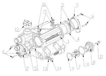 Nanni Diesel 970313518 - HOUSING,HEATEXCHANGER for N3.30