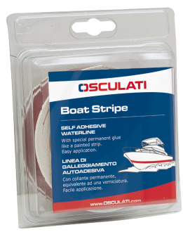 Osculati 65.109.01BI - Waterline 2-Stripe White 34 mm