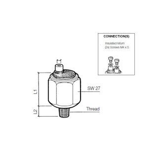 VDO 230-112-005-006C Pressure Switch 0.50 bar - M10