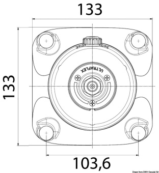 Osculati 45.270.03 - Flange F.Hydraulic Steering Gear Ultraflex Square