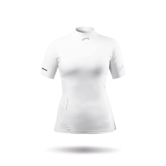 Plastimo 70879 - Eco Spandex Short Sleeve Top For Women White Size L