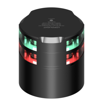 Lopolight 201-014+015-B-CD - Navigation Light 2NM 360° Red+Green, Black W/Conn & Alu-Base CD