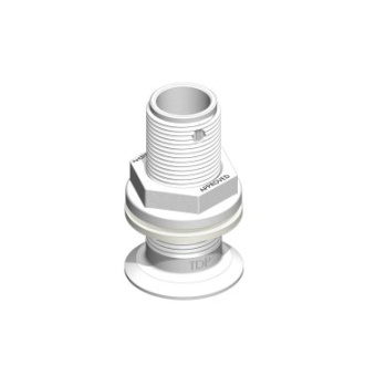 Trudesign 90710 BSP 3/4'' Threaded Flush Thru-Hull - White - Packaged