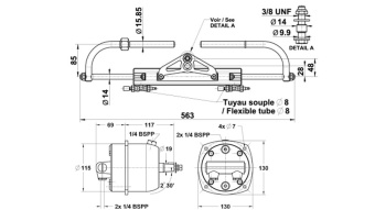 Lecomble & Schmitt 2203350 LS 175 Pro Steering Kit - 10m Hose