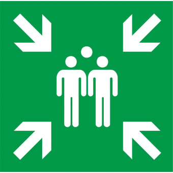 Marine Emergency Assembly Point Identification Sign