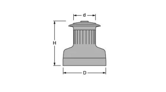 Antal W5 - Plastic Winch (1-Speed), For Use Without Handle