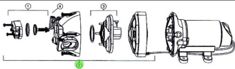 Jabsco 18914-1025 - Pump Head Assembly 25Psi for 31395 Series