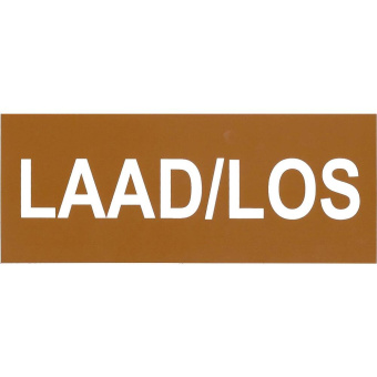Loading & Unloading Pipe Identification Sticker, Dutch, Soft PVC, 200×80 mm