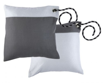 Marine Business Waterproof Cushion Set 40x40 Black Edition Grey & White (2 pcs.)