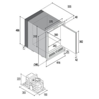 Vitrifrigo 1101-0005 Icemaker XT Hydro OCX2 - Internal Unit - 230 V