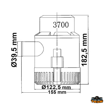 Trem P1612309 - Automatic Bilge Pump 3700 GPH 12V