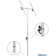NOA Solar Panel Holder Mast 180cm TBV Sun Panel Holder + 60cm - 25mm Rail Montage (Outside Ø30 mm)