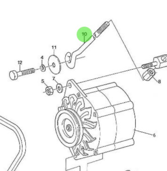 Nanni Diesel 970301721 - V-Belt Tensioner for Alternator