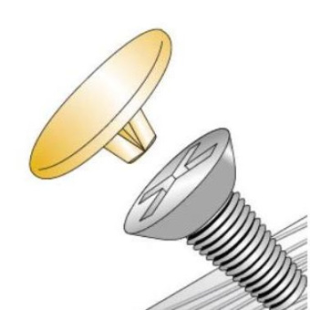 Euromarine White Nylon Pozidriv Screw Head Covers Ø9–13 mm
