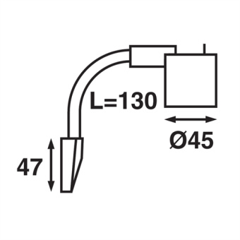Båtsystem 94447-130 - Kurs Lighting Chart Short Flexible Arm, Black, 130mm, LED White/Red, 12V–1.3W