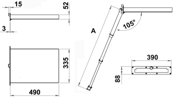 Douglas Marine 1002-004ECC - Foldaway Ladder Eccentrica 4 Steps