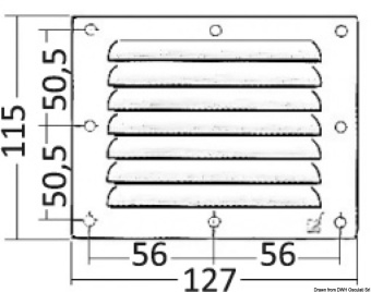 Osculati 53.021.01 - Louvred Vent Polished SS 115x127 mm