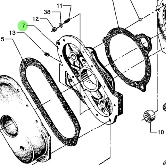 Bukh 032D0211 - Front End Cover With Journals for DV20, DV24, DV29 and DV32 Engines