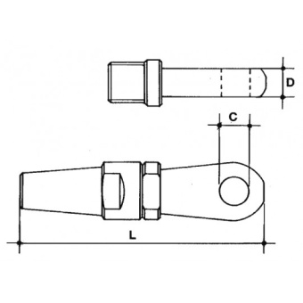 Mavi.Mare Quick Wire Rope Eye Terminals For Cable Ø 4 mm