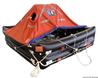 Osculati 22.751.36 - Deep-Sea Liferaft B Pack Flat 6 Seats 74x37x49cm