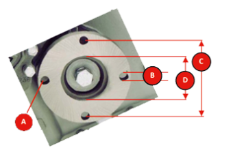 Hydradrive Adapter 4", Centre Ø63,5mm, Pitch Ø82,5mm, 4x Ø10mm, For Model HD-115L