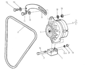 Nanni Diesel 970307449 - TIGHTENER,V-BELT for 2.50HE