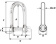 Wichard Self-Locking Long D Shackle - Dia 5 mm