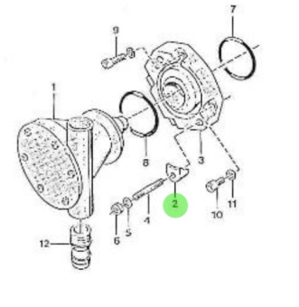 Nanni Diesel 970494004 - Sea Water Pump Clamp for 2.60HE and 3.90HE Engines