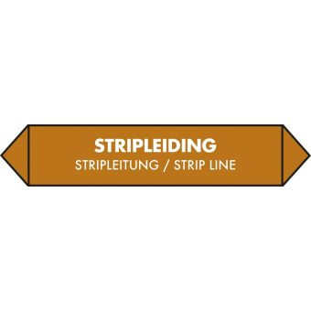 Marine Pipe Sticker Strip Line, Dutch / German / English, Soft PVC
