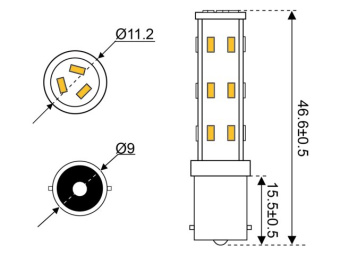 Talamex Super LED 27 10-30V BA9S