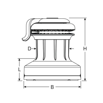 Ronstan RA6201 20ST Orbit Winch, 1-Speed