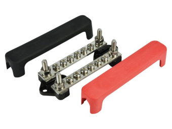 BEP BB-6W-2NC/DSP - Busbar Double 6 Terminals, 2 Studs