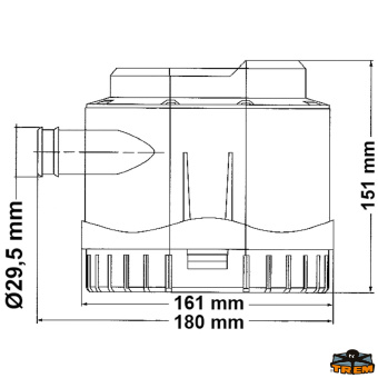 Trem P1612200 - Automatic Bilge Pump 2000GPH 15A 12V