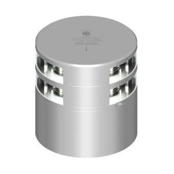 Lopolight 201-011KLST-CD - Navigation Light 3NM 225° White, Masthead, Double, Silver +Conn & CD-Base