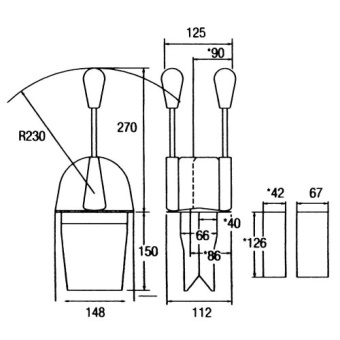 Allpa Single Lever Control NB, Top Mount, Single Action, For Shift