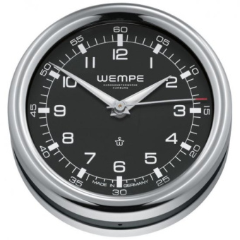 WEMPE PILOT III Stainless Steel Ship's Clock Ø 100 x 35 mm