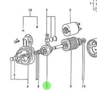 Nanni Diesel 970147310 - Starter Motor Clutch for 2.40HE Engines
