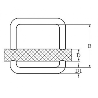 Marine Town Steel Buckle And Nylon Slide 50x58 mm