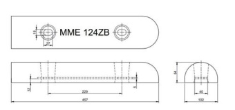 MME Hull/Rudder Anode Zinc MME124ZB